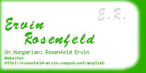 ervin rosenfeld business card